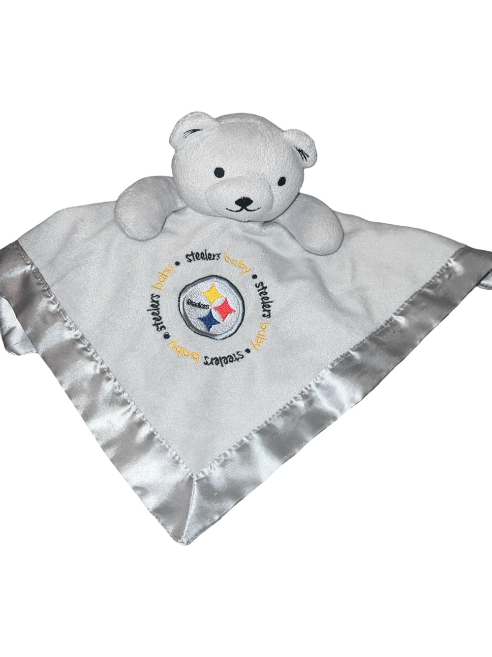 Pittsburgh Steelers Security Bear Blanket Lovey Baby Fanatic NFL